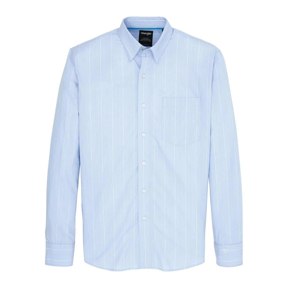 Wrangler Men's Cody Johnson Long Sleeve Classic Fit Shirt - Blue