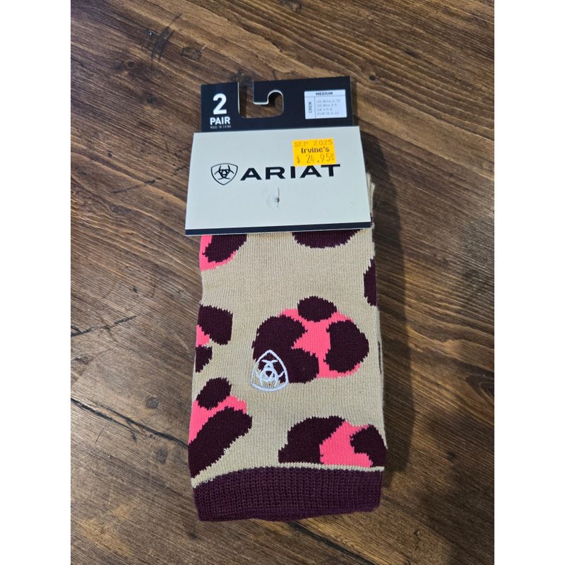 Ariat 2 Pair Pack Socks - White/Black