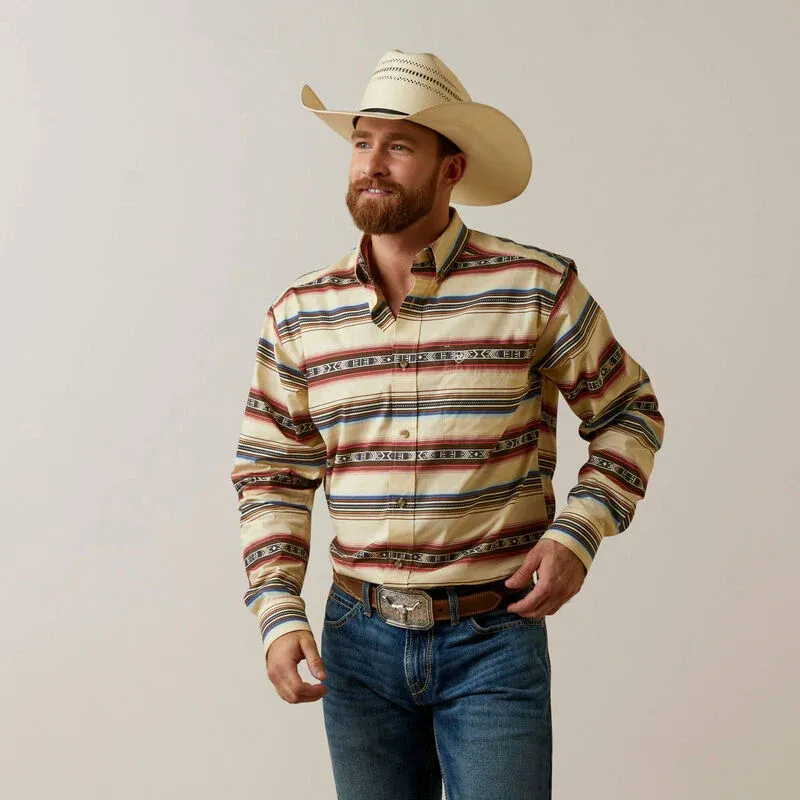Ariat Team Darren Fitted Shirt - Sand, Size: XS