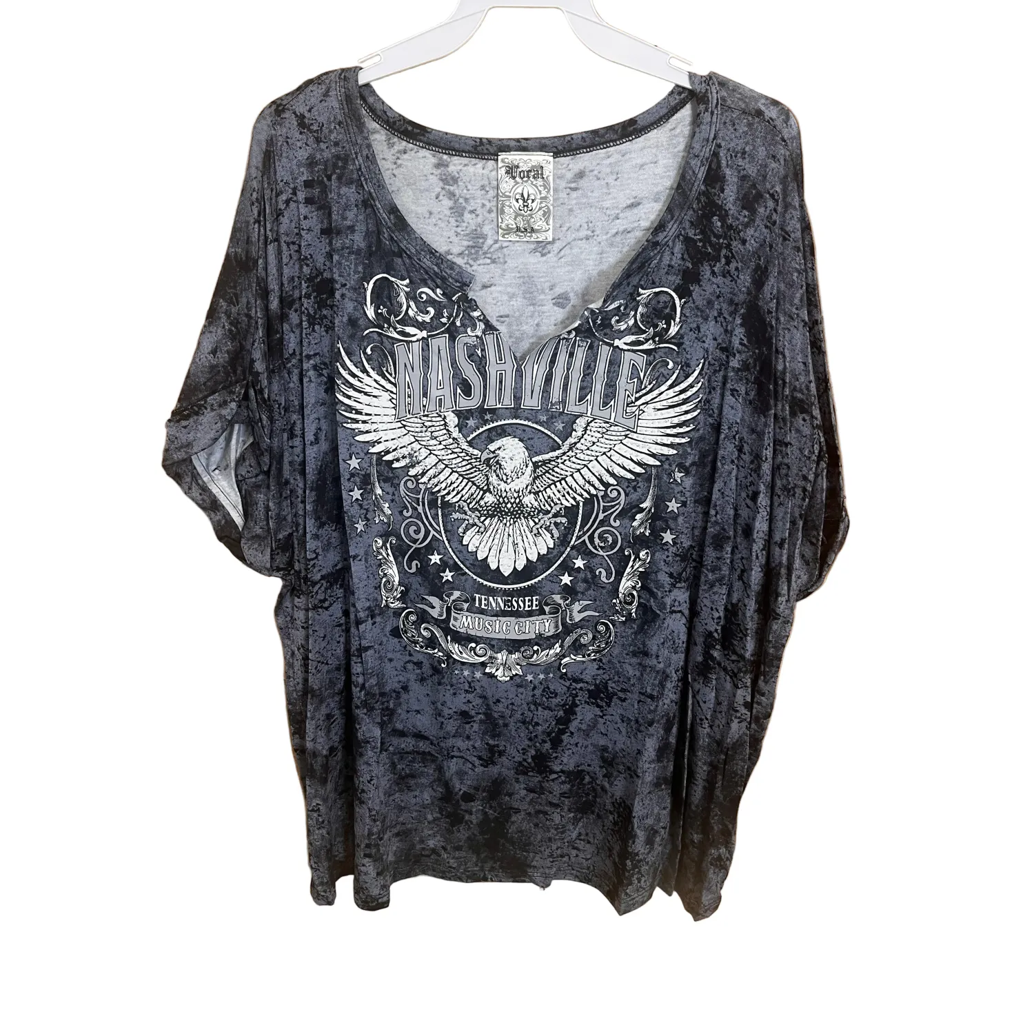 Vocal Apparel Silk Print Short Sleeve Shirt - Assorted Colours, Colour: Black, Size: S