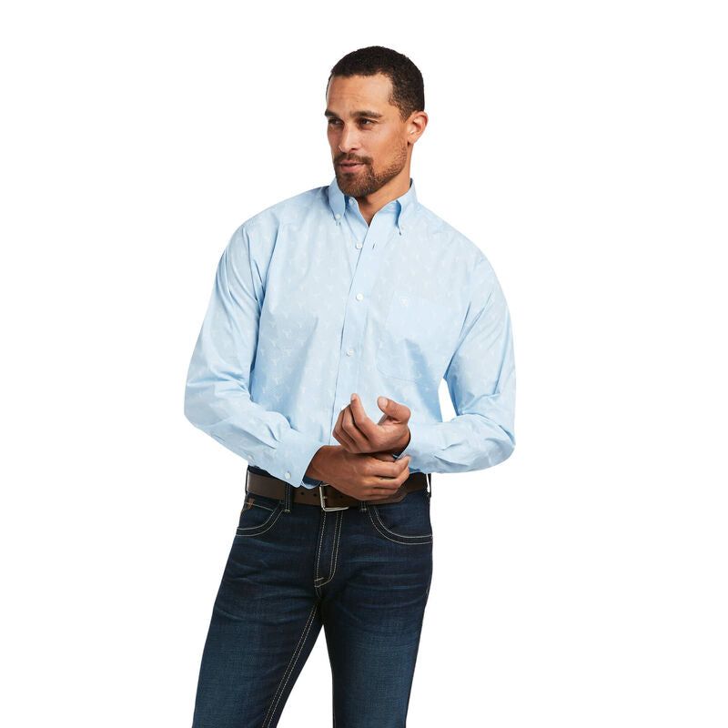 Ariat Mens Jai Classic Fit Shirt Cerulean