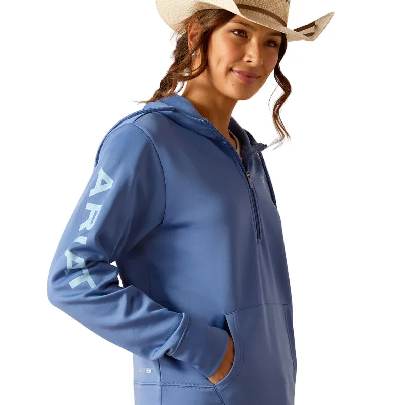 Ariat Women's Tek 1/2 Zip Hoodie - Dutch Blue