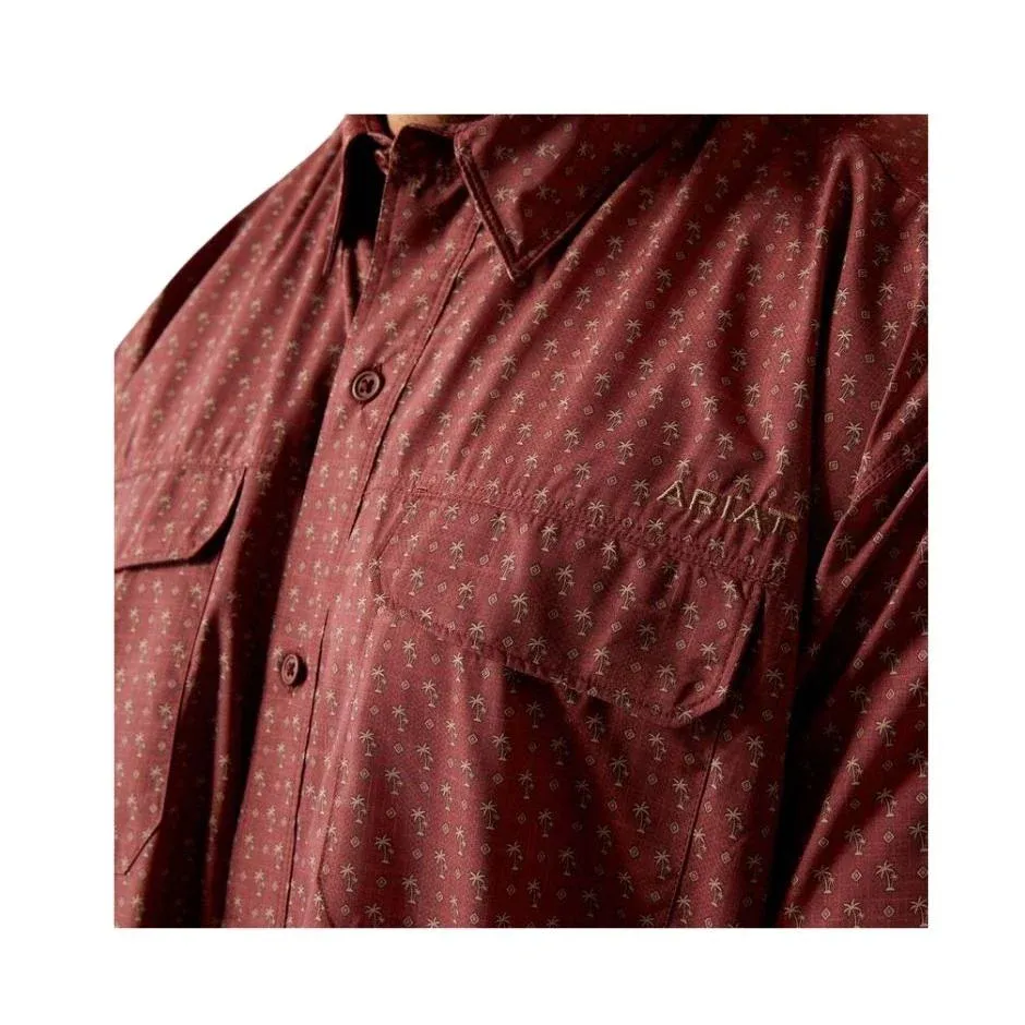 Ariat Men's VentTEK Outbound Classic Fit Shirt- Red Mohogany