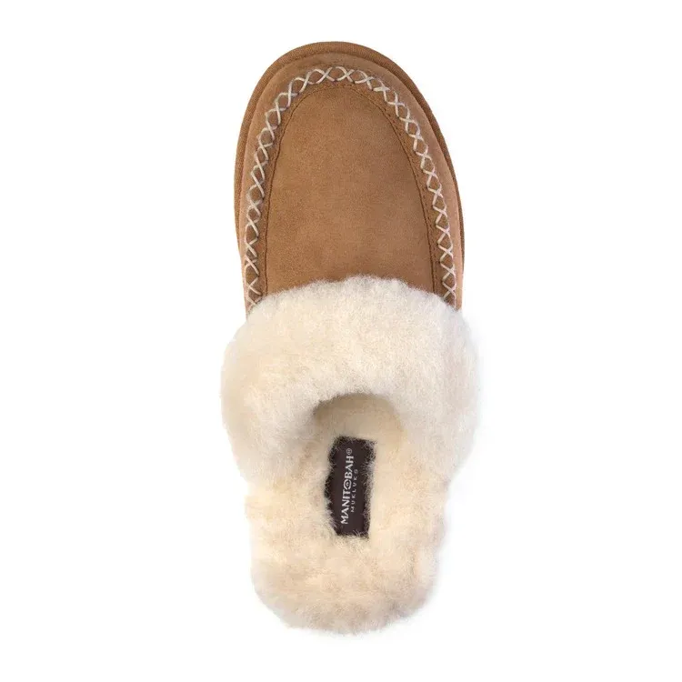 Manitobah Women's Cabin Slide, Colour: OAK, Size: 5