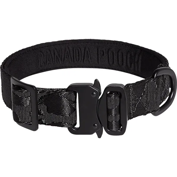 Canada Pooch Utility Collar, Color: Black Camo, Size: S