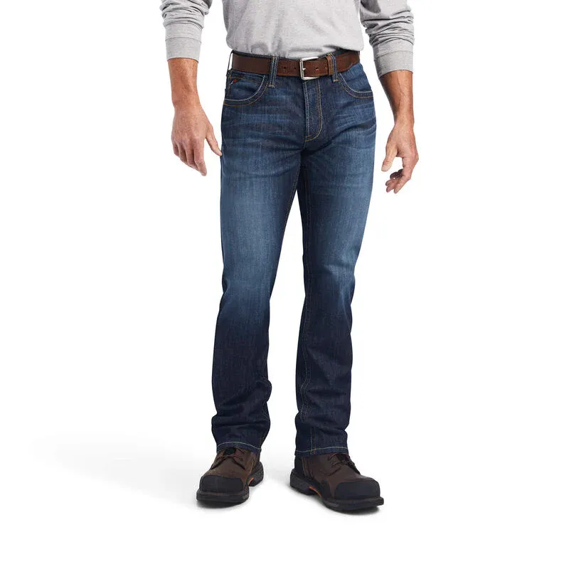 **Ariat Men's FR M5 Straight Duralight Stretch Basic Straight Leg Jean - Lassen, Length: 32, Waist: 29