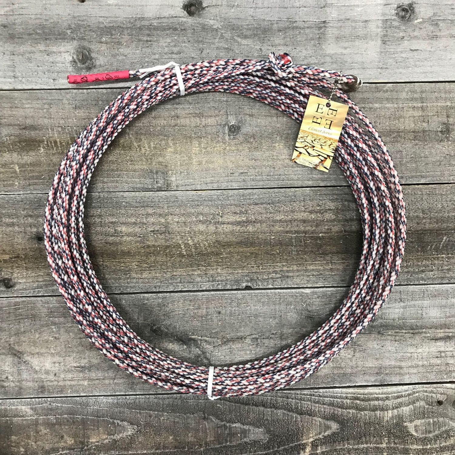 Open Range 3-Strand 3/8 Sct Ranch Rope - Soft Red/White/Blue