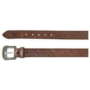 Hooey Men's Belt Tooled Pecan, Size: 32