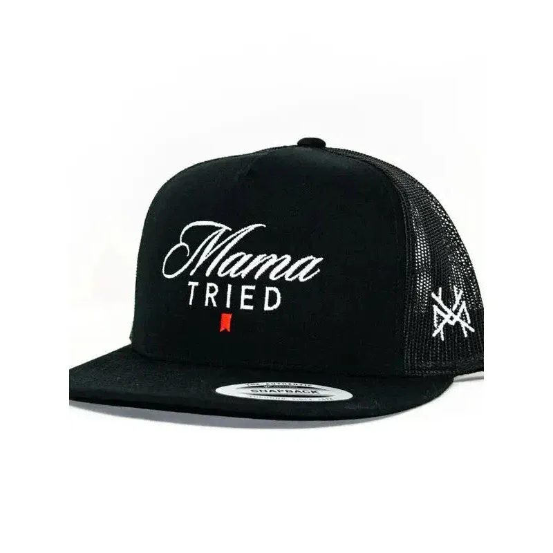 MHC Mama Tried Ultra Snapback Cap, Color: 6006 Yupoong Black