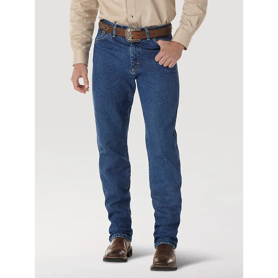 Wrangler Men's George Strait Cowboy Cut Jeans - Heavyweight Stone Denim, Length: 30, Waist: 29