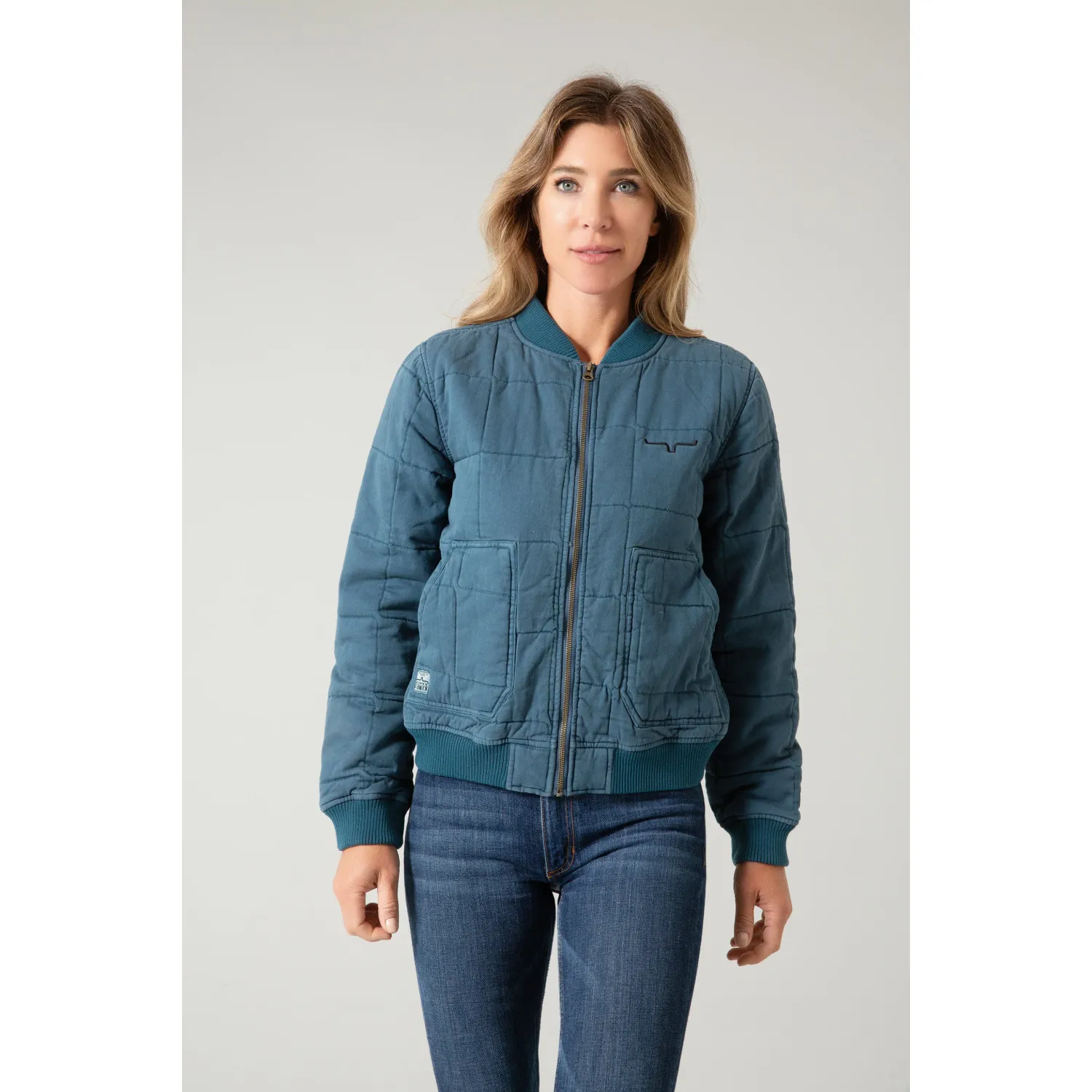 Kimes Women's Bronc Bomber Jacket, Colour: Dark Blue, Size: S