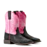 Ariat Youth Outrider Black Floral Moss Boots- Peony