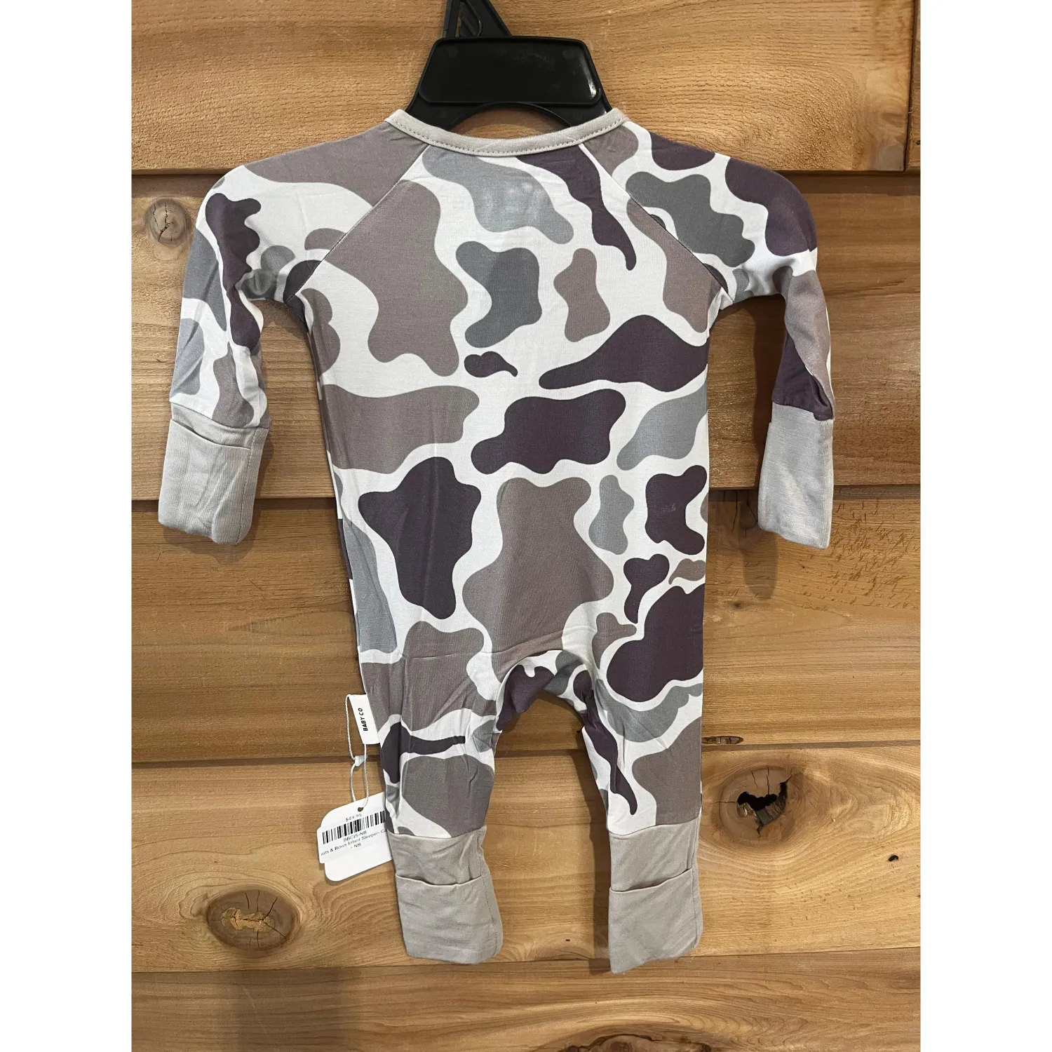 Boots &amp; Bows Infant Sleeper- Camo