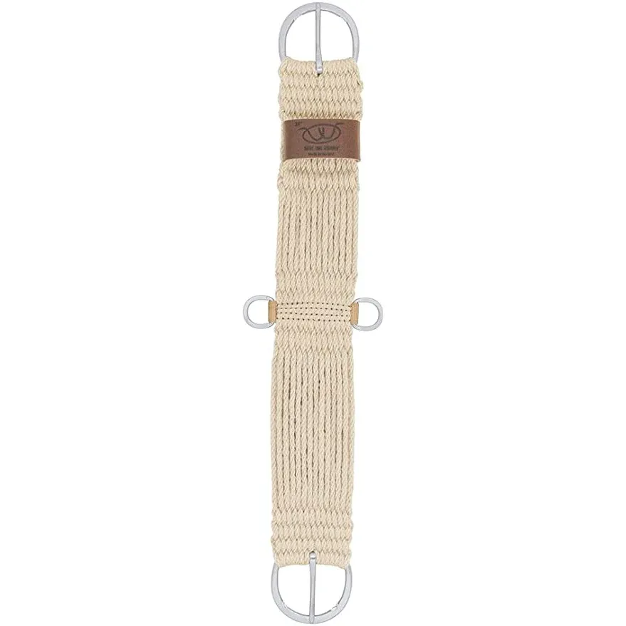 Weaver Leather 100% Mohair 27-Strand Straight Cinch - Natural, Size: 26