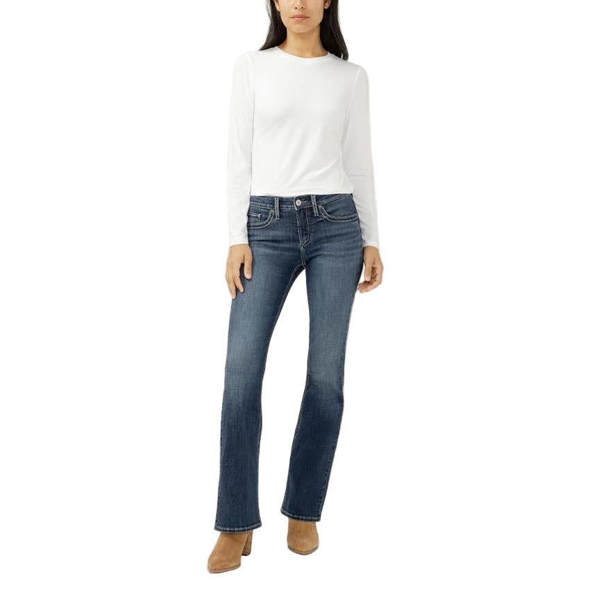 Silver Suki Midrise Bootcut Jeans- Sutton