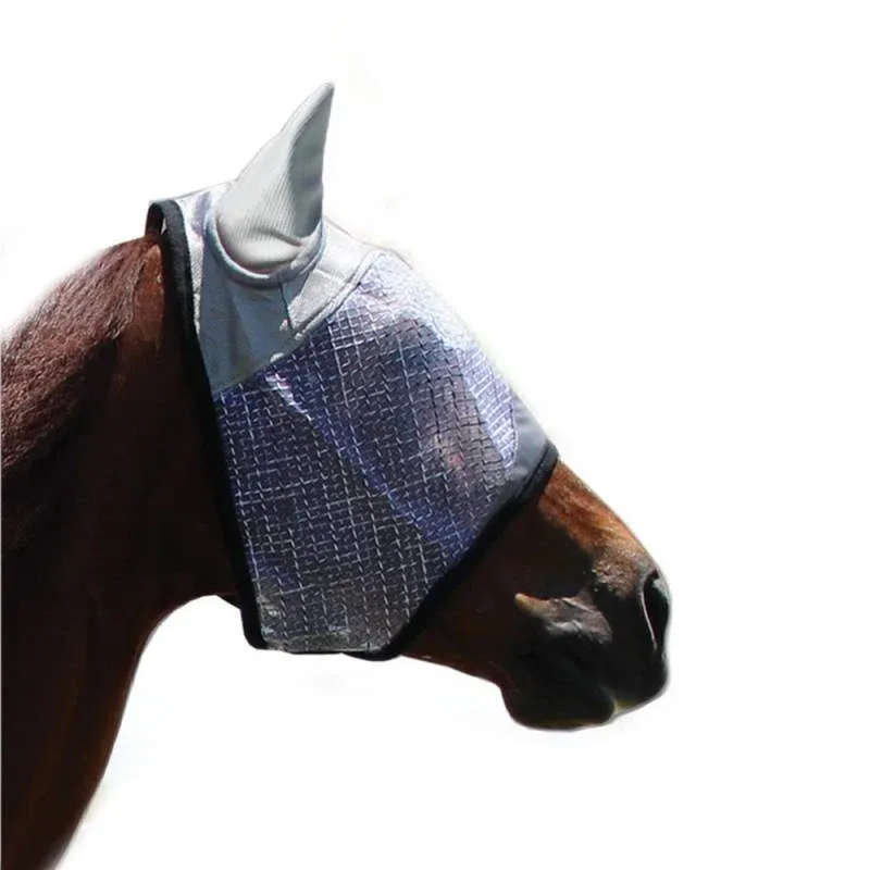 Professional's Choice Fly Mask w/ Ears, Colour: WHITE, Size: Cob