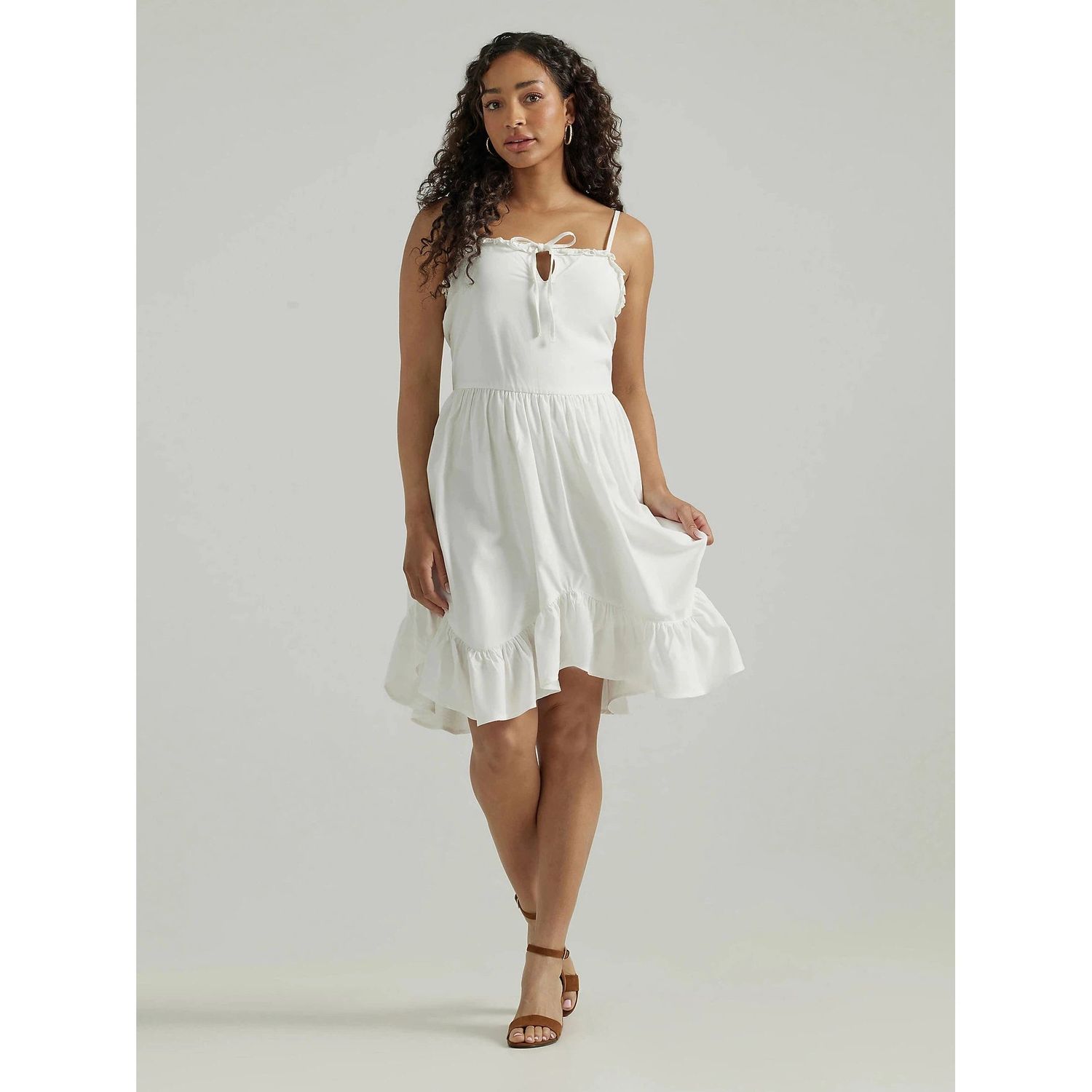 Wrangler Women's Retro Punchy Midi Dress - White