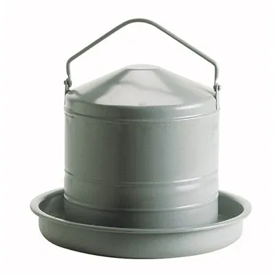 CHICK'A Enamelled Poultry Drinker - Grey