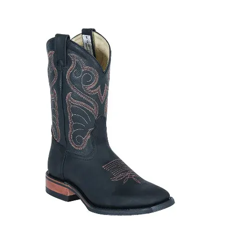 Brahma Men's Western Square toe Boot- Black