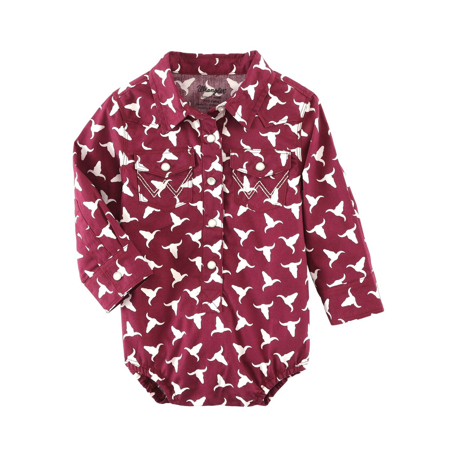 Wrangler Baby Girl's Bodysuit - Burgundy