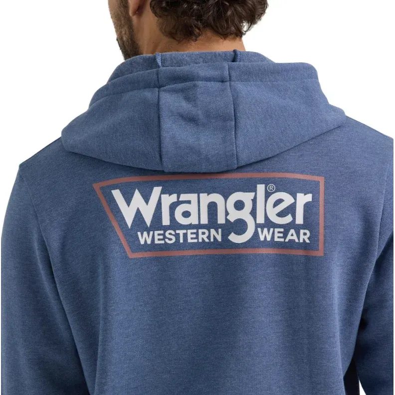 Wrangler® Men's Pullover Hoodie - Dark Denim, Size: S
