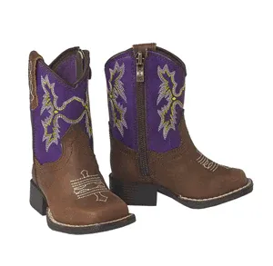 Ariat Toddler Lil' Stompers Tombstone Western Boots - Brown