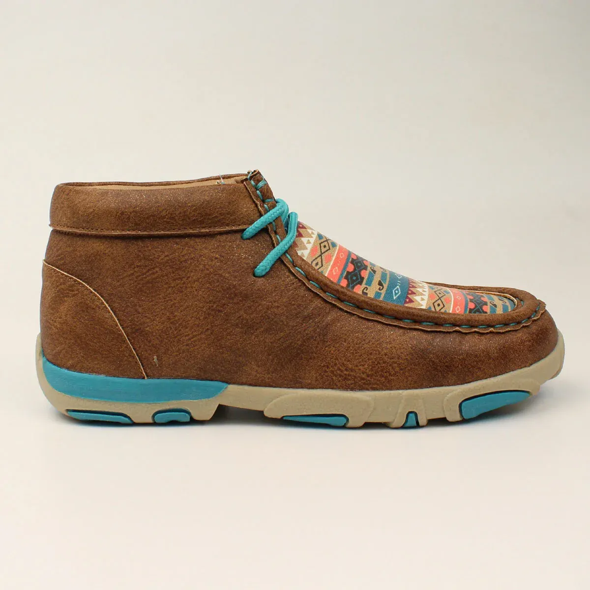 Twister Children's Landry Chukka Shoes - Brown/Turquoise Aztec, Size: 1