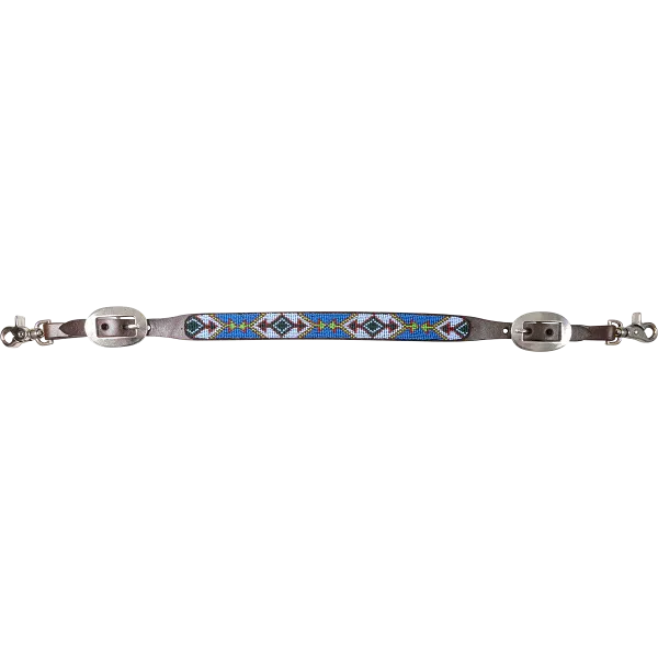 Cashel Beaded Wither Strap, Color: Blue/green