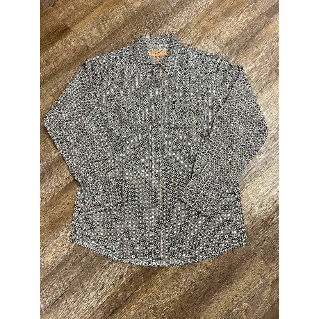 Cinch Men's Long Sleeve Print Shirt - Multi Colour