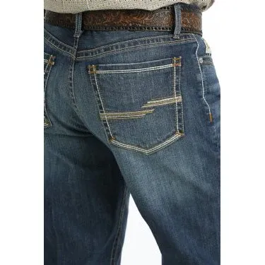 Cinch Men's Grant Mid Rise Relaxed Straight Jeans - Dark Stonewash