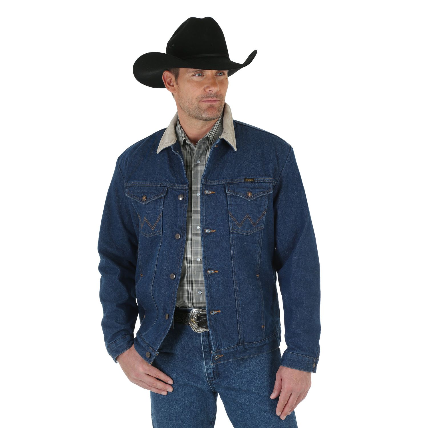Wrangler Big &amp; Tall Blanket Lined Men's Denim Jacket - Prewashed