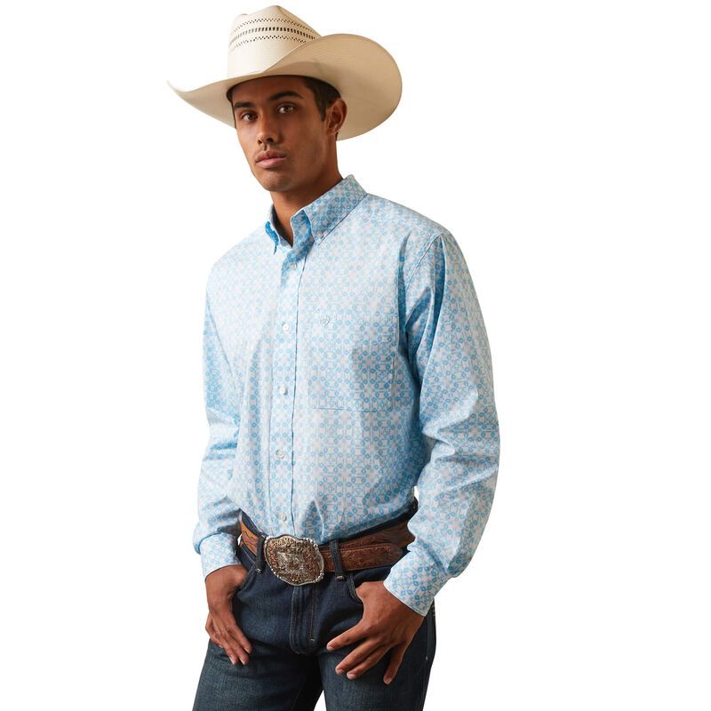 Ariat Mens Iziah Fitted Shirt - White