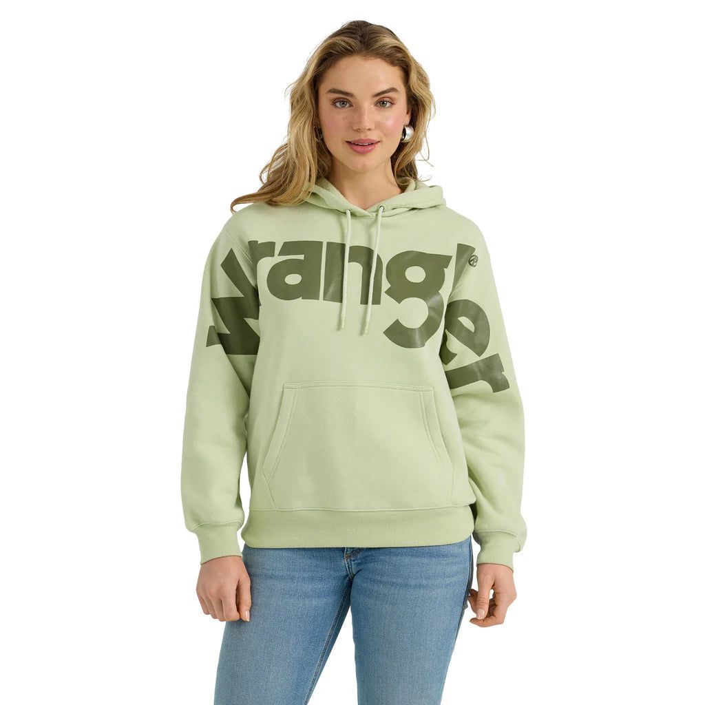 Wrangler Women's Long Sleeve Hoodie-Mint Green