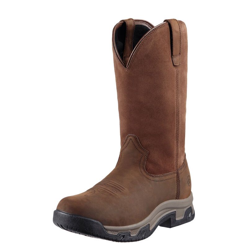 **Ariat Terrain Pull-on H20 Men's Work Boots - Distressed Brown** FINAL SALE