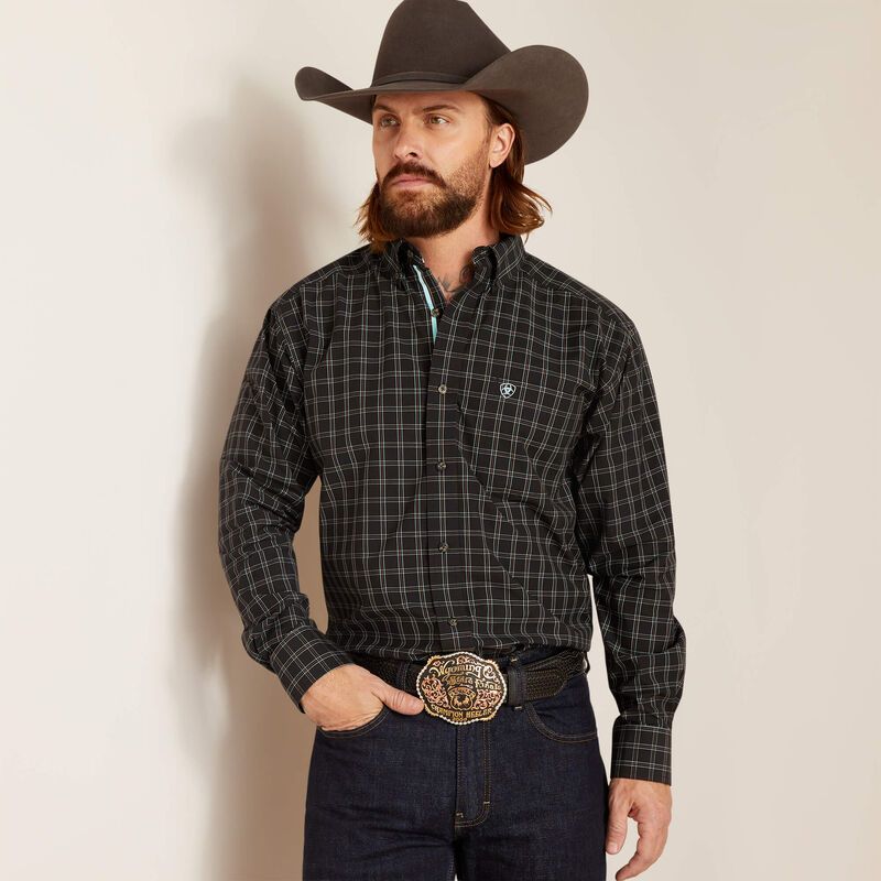 Ariat Men's Pro Mash Long Sleeve Classic Fit Shirt - Black
