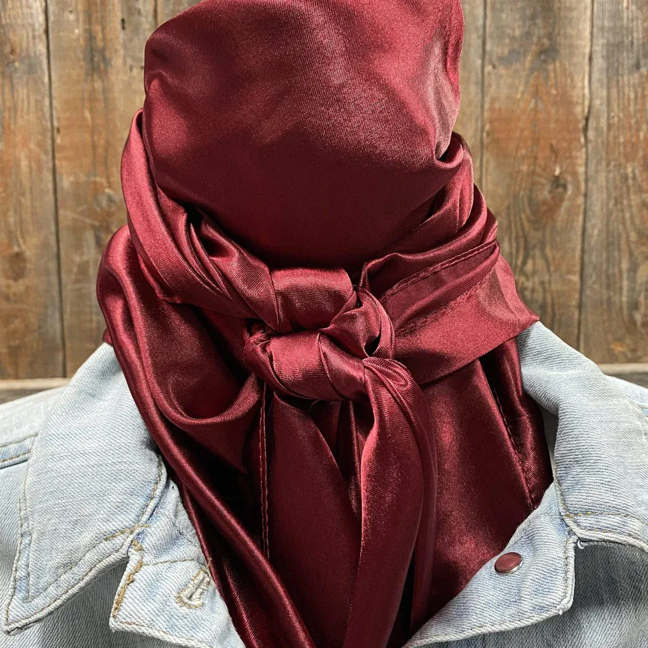 Rodeo Drive 35x35" Wild Rags / Scarf - Solid Colors, Style: WRS14 - Solid Burgundy