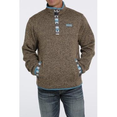 Cinch Men's Fleece Pullover Brown