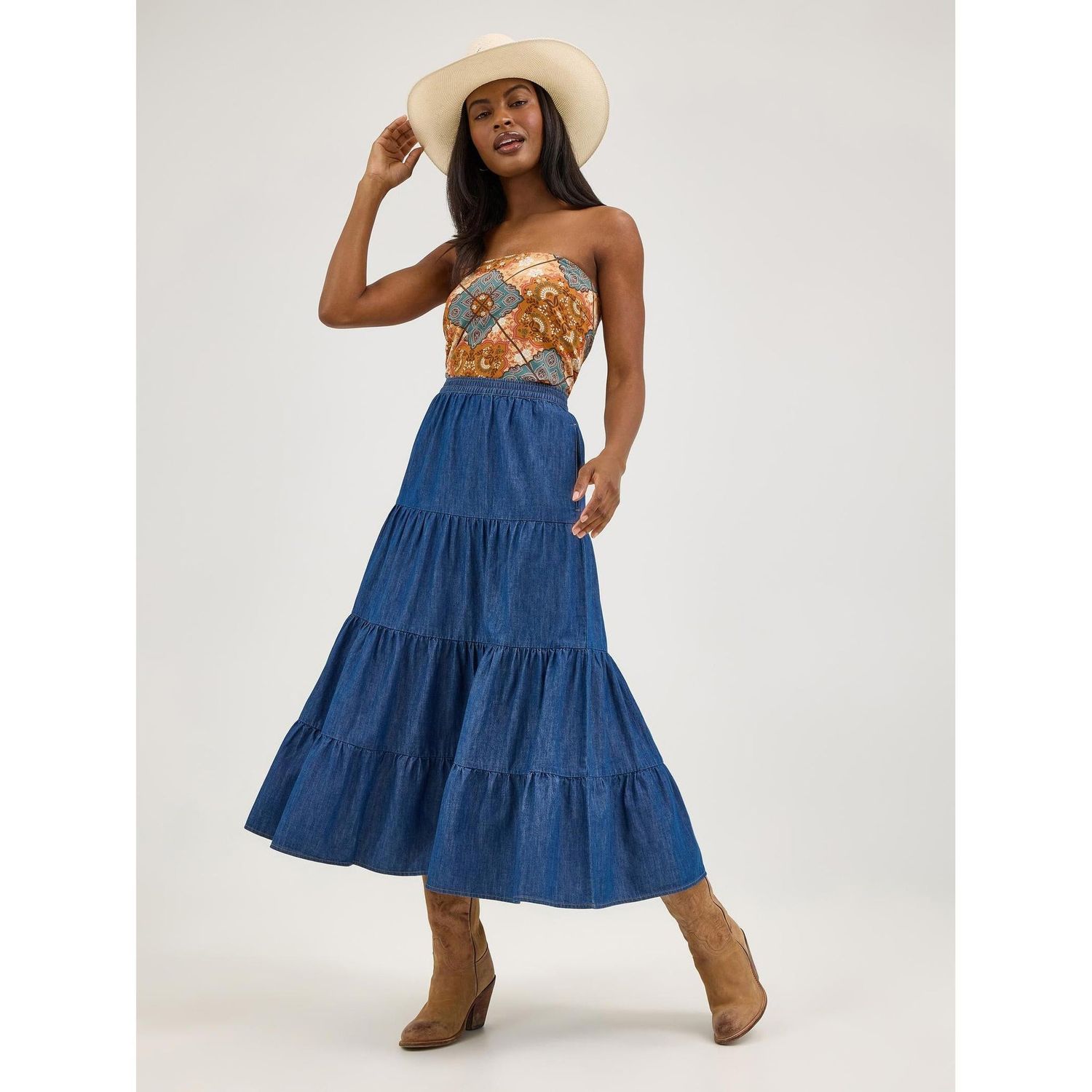Wrangler Women's Western Vintage Dress - Dark Denim