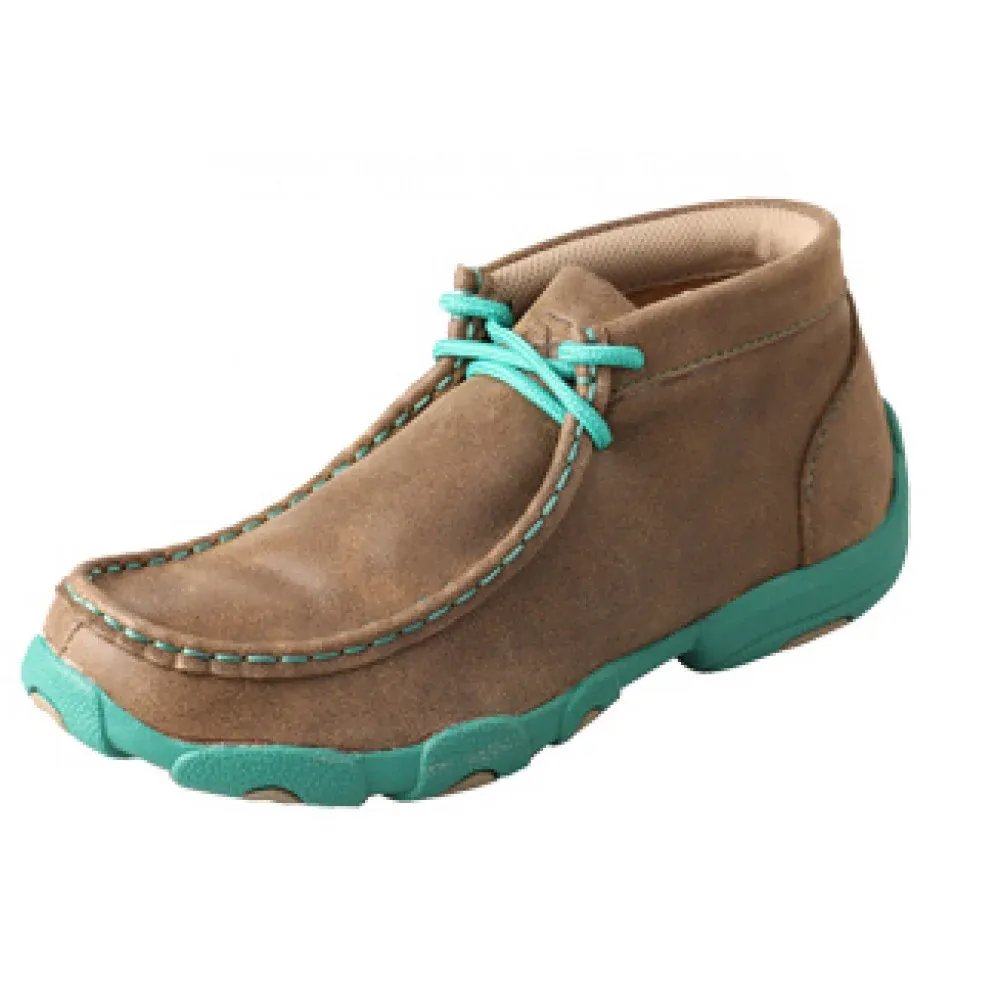 Twisted X Youth Driving Moccassin - D Toe, ColorID: BOMBER/TURQUOISE, SizeID: 1