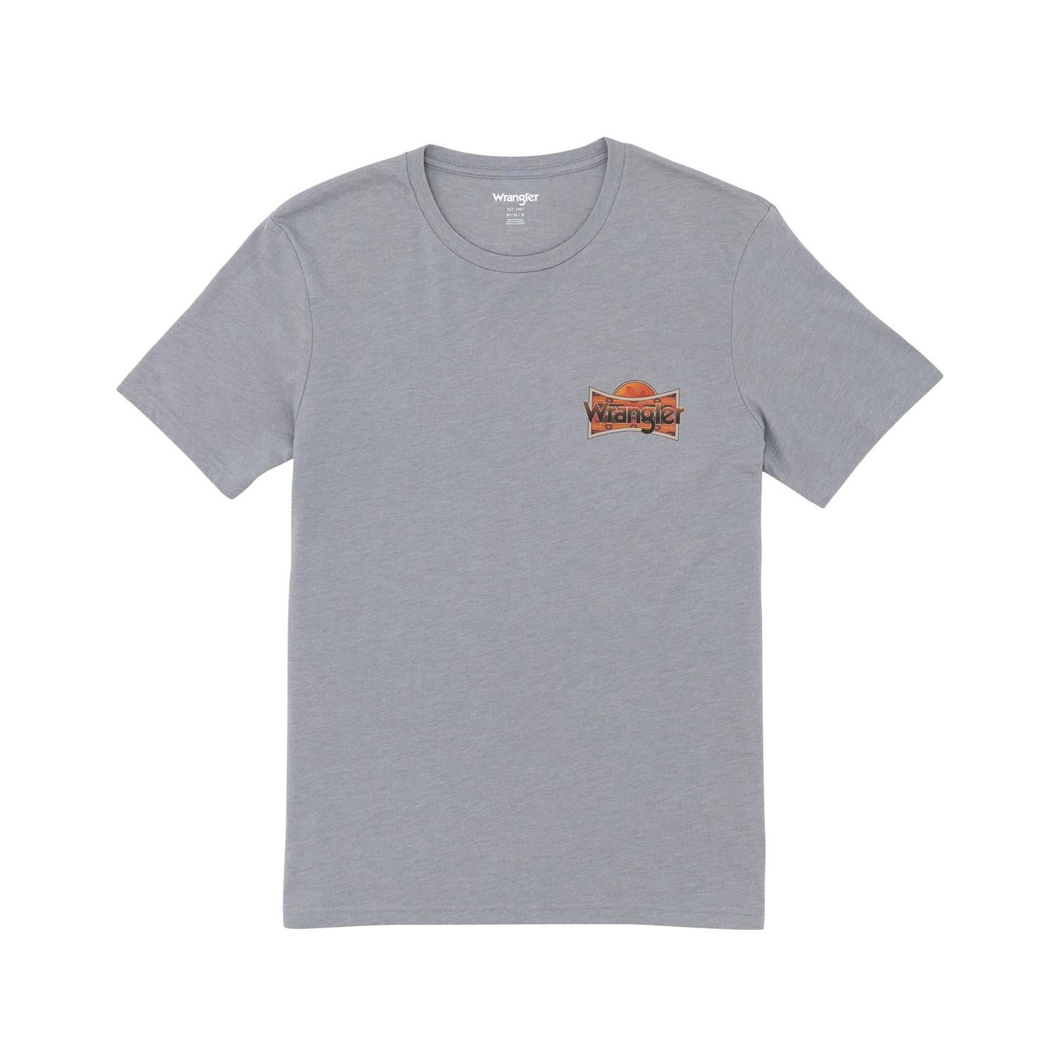 Wrangler Men's Graphic Short Sleeve Tee Shirt- Monument Heather