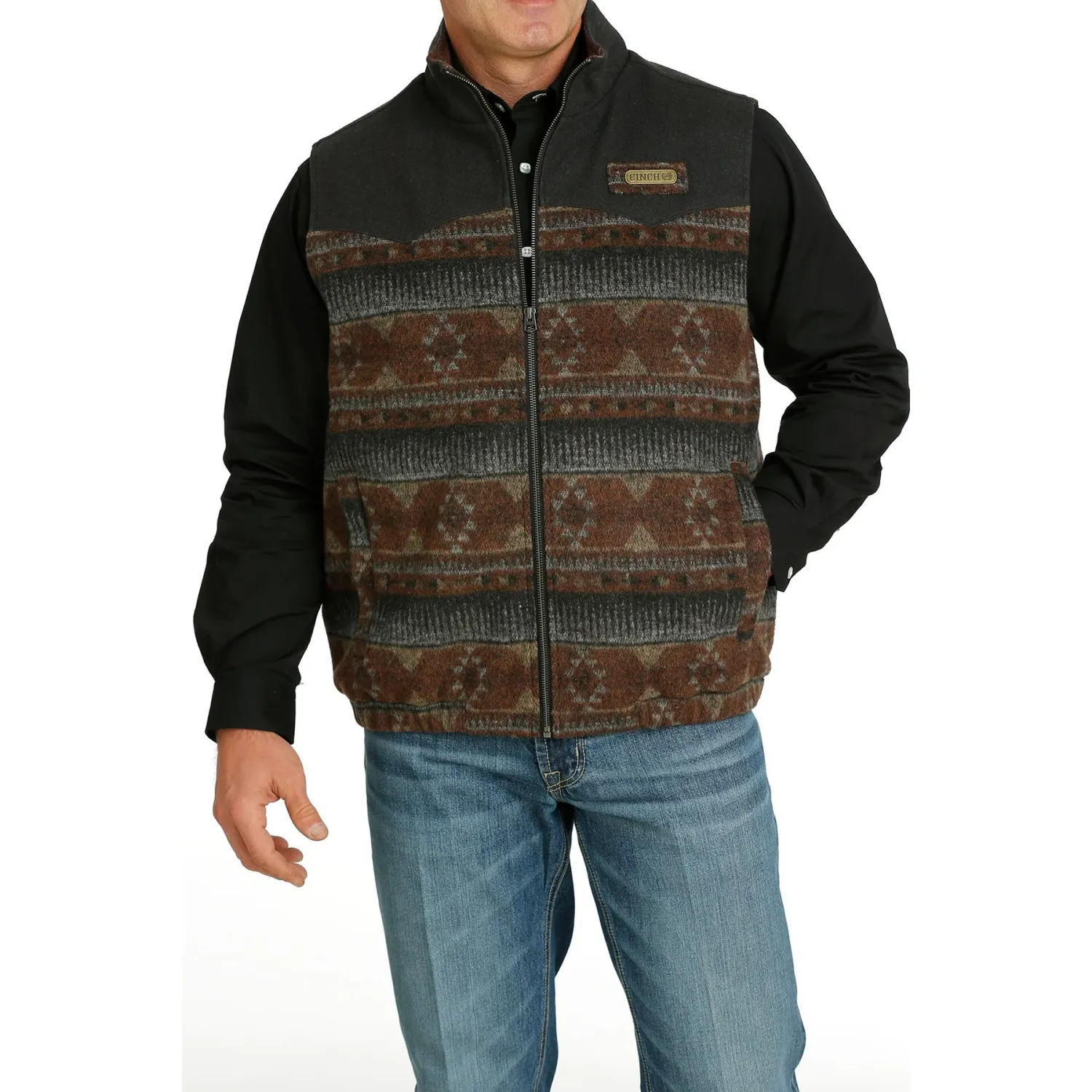Cinch Men's CC Wooly Trucker Vest