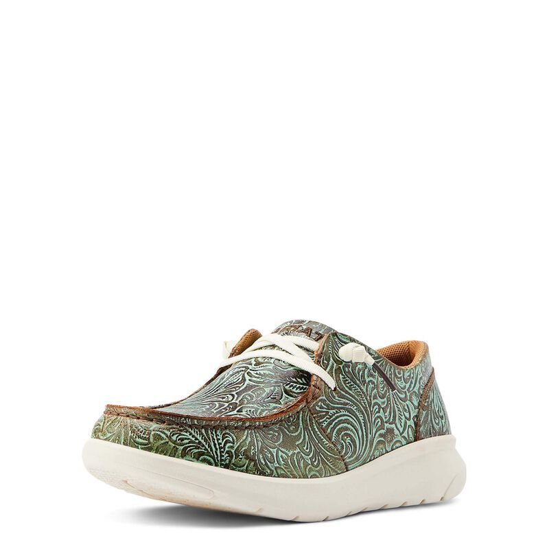 **Ariat Women's Hilo Shoes - Vintage Turquoise Floral Embossed