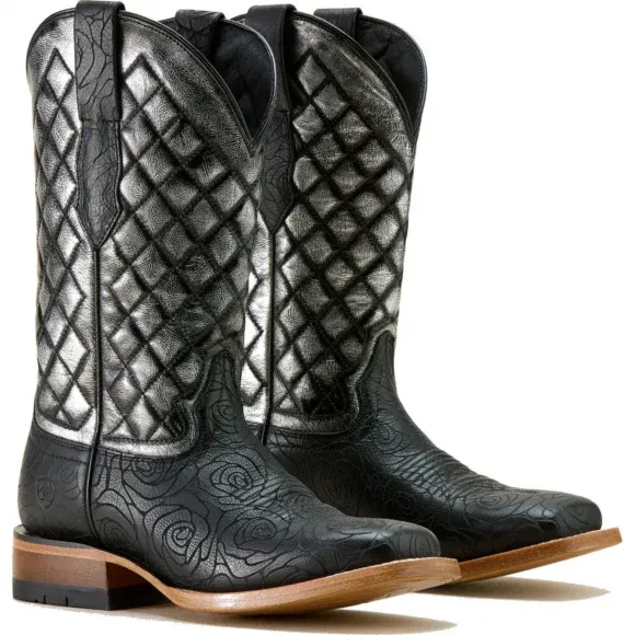 Ariat Women's Frontier Wittman Western Boot- Midnight Rose Emboss
