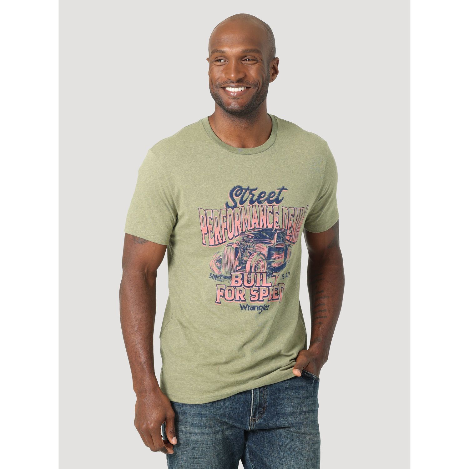 Wrangler Mens Graphic Tee Lean Mean