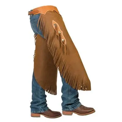 Weaver Leather Distressed Brown Chinks with Basketweave Yoke Set, Size: XLARGE