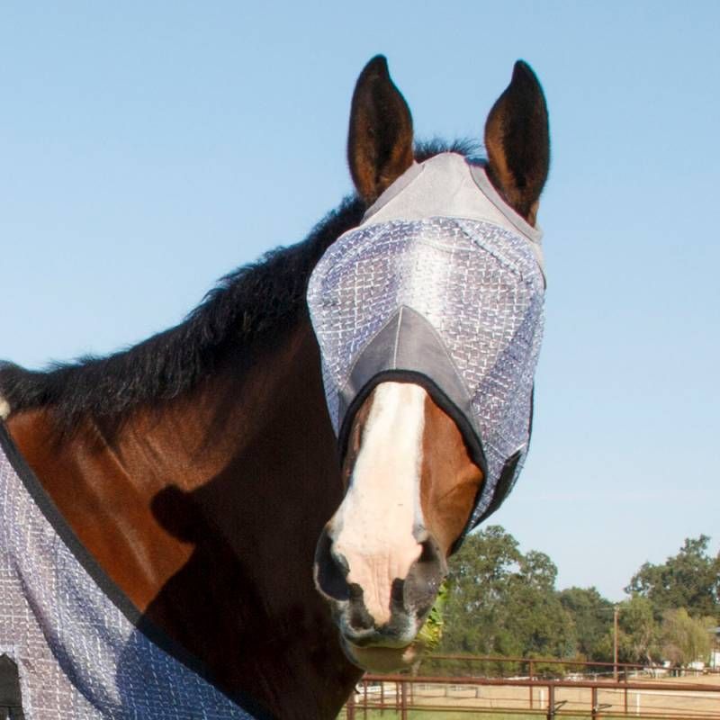 Professional's Choice Fly Mask, Colour: WHITE, Size: Cob
