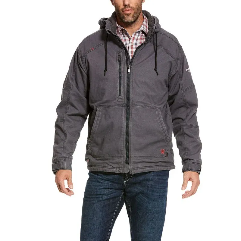 Ariat Men's FR DuraLight Stretch Canvas Jacket - Iron Gray, Size: 3XL