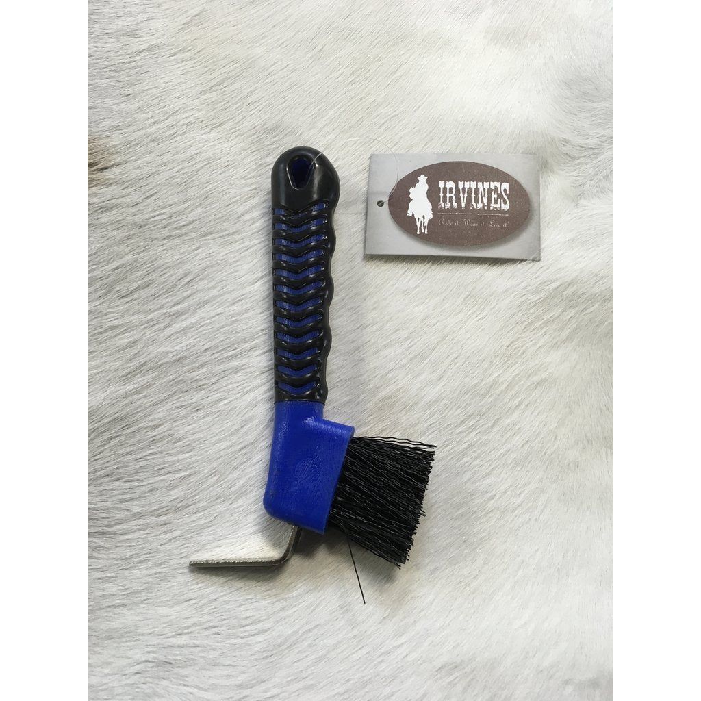 Hoof Pick with Rubber Grip &amp; Hoof Brush 1" Bristles