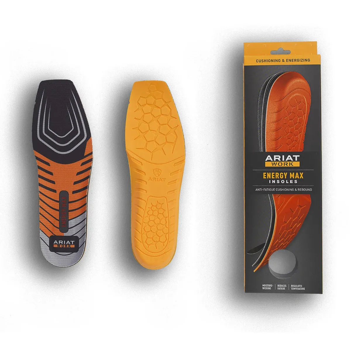 Ariat Men's Energy Max Work Insoles - Wide Square Toe, Size: 7