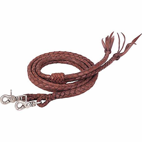 Weaver Round Braided Latigo Split Reins 1/2" x 7'